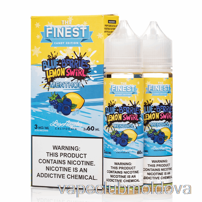 Kit Vape Pod Blue-berries Lemon Swirl Mentol - Cea Mai Bună Ediție De Bomboane - 120ml 3mg